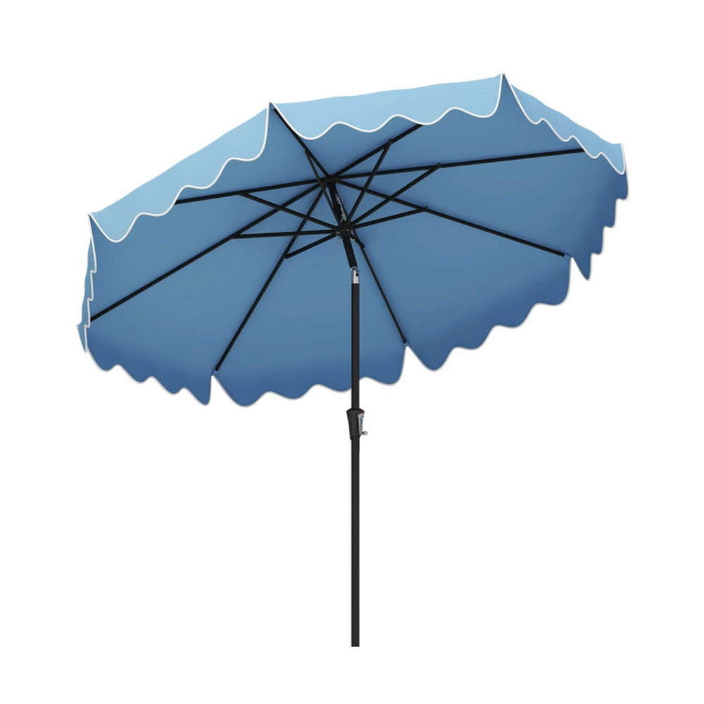 Demifill 9 Feet Patio Umbrella with Crank Handle and Push Button Tilt