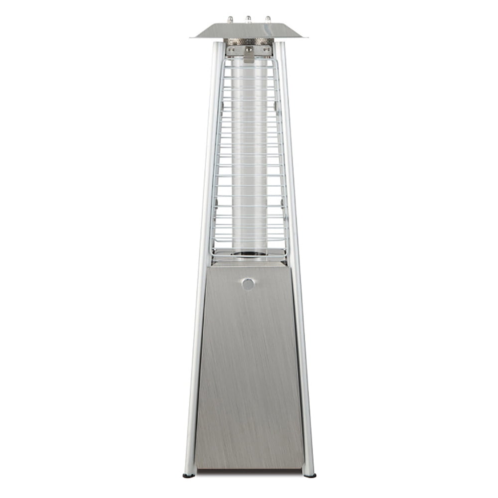 Demifill 9500 BTU Portable Tabletop Patio Heater with Glass Tube, Stainless Steel Patio Heater with Simple Ignition System, Pyramid Propane Heater for Outdoor, Silver Demifill 9500 BTU Portable Tabletop Patio Heater with Glass Tube, Stainless Steel Patio Heater with Simple Ignition System, Pyramid Propane Heater for Outdoor, Silver
