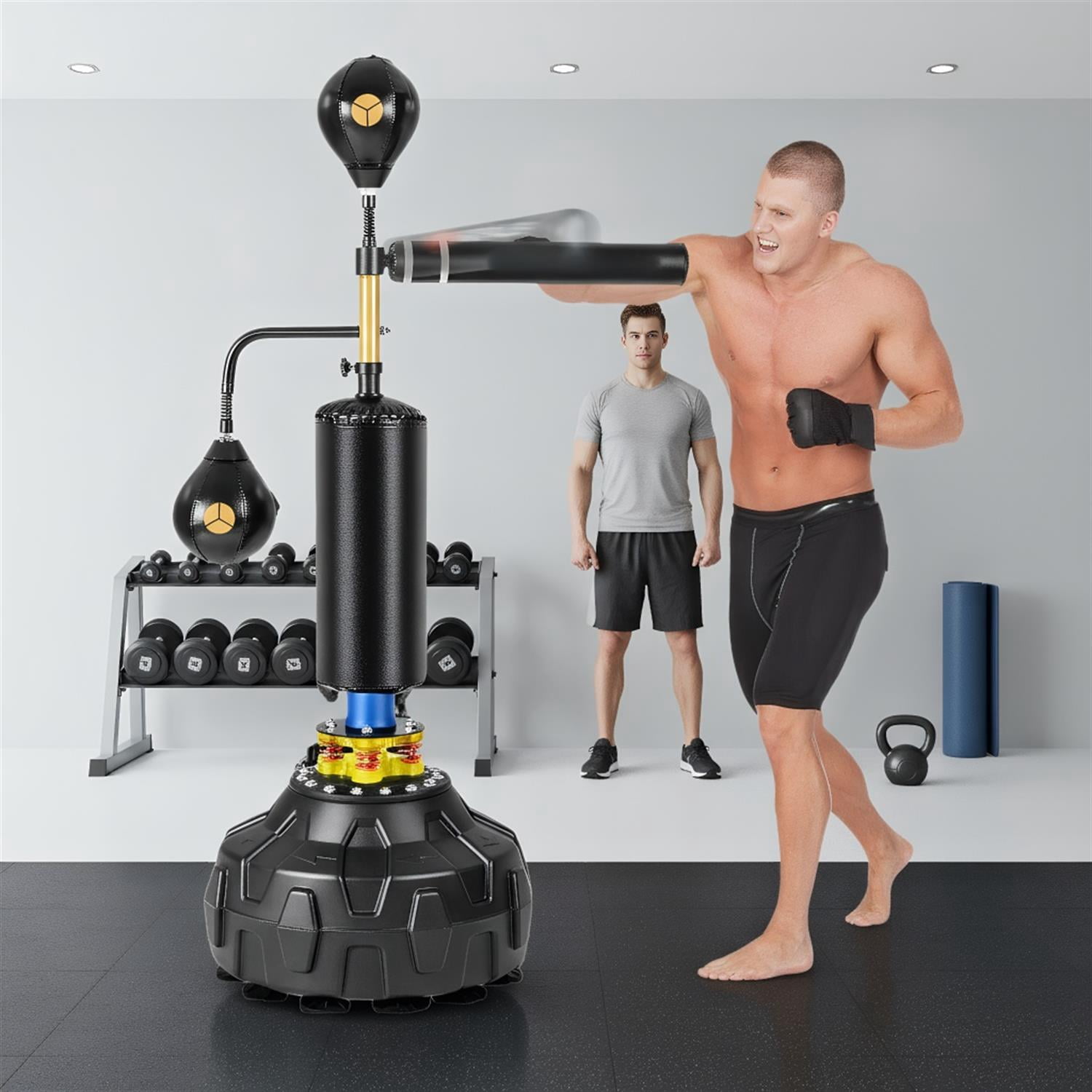 Demifill Boxing Speed Trainer Freestanding Fillable 360掳 Spinning Bar ...
