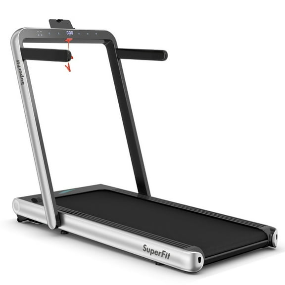 Demifill Folding Treadmilll, 4.75HP 2 In 1 Folding Treadmill with Remote APP Control, Folding, Electric, Motorized, Walking and Jogging Machine for Home and Office Workout, Silver