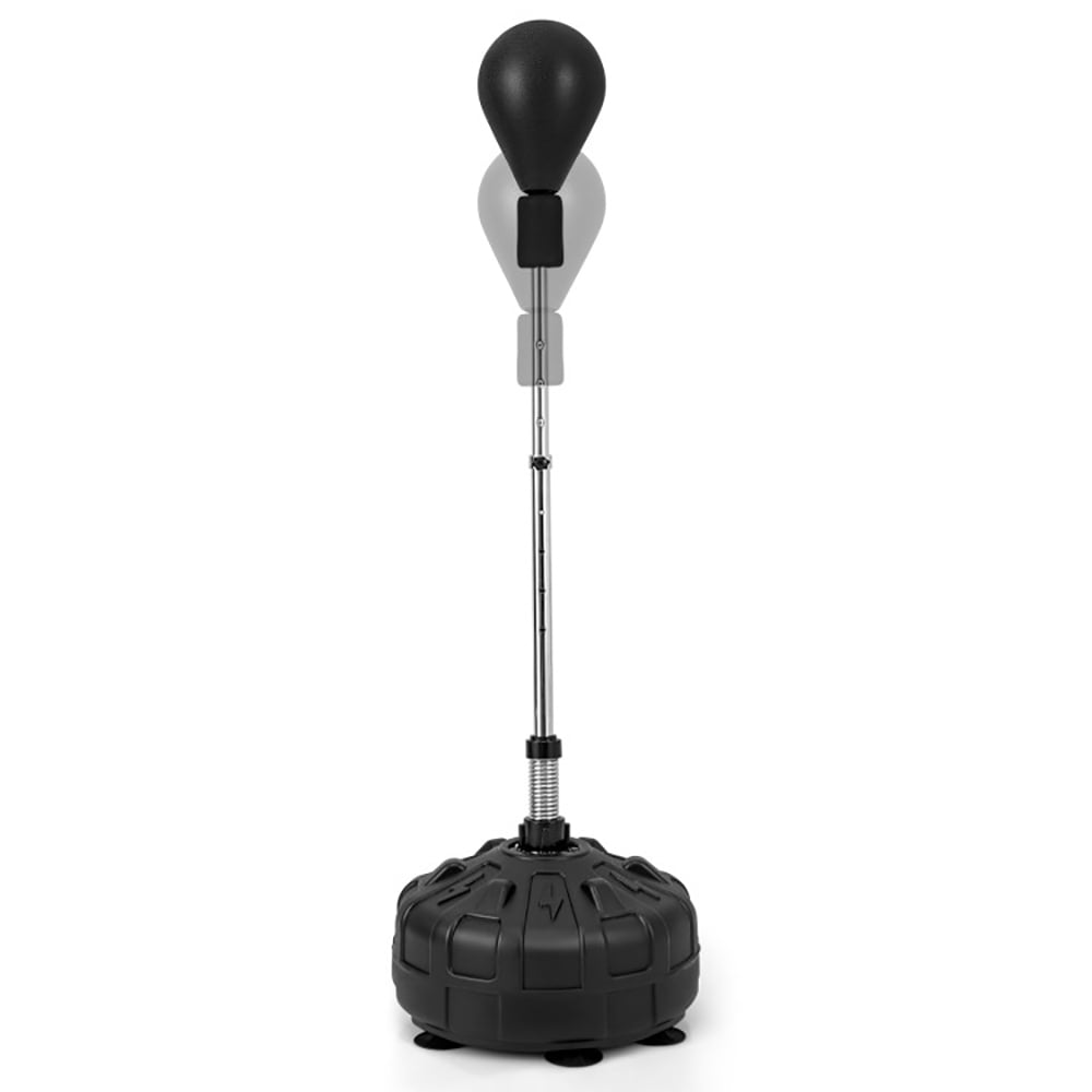 Demifill Freestanding Reflex Punching Bag, 4-Position Adjustable Height Reflex Punching Bag, Speed Bag for Training, Boxing Equipment, Stress Relief & Fitness, Black
