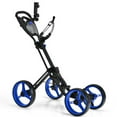 thumbnail image 1 of Demifill Golf Push Cart, Foldable Walking Golf Cart, Lightweight Portable Golf Trolley, 4 Wheel Golf Push Cart with Brake Scoreboard Adjustable Handle, Blue, 1 of 9