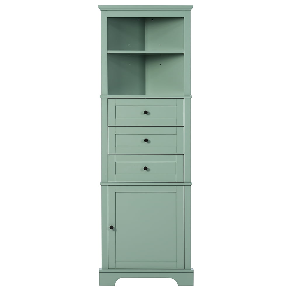 White Tall Cabinet with Adjustable Shelving and MDF Boards