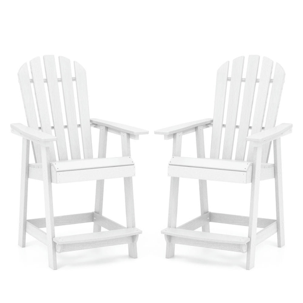 Demifill HDPE Patio Chair, Ergonomic Bar Stool with Comfortable