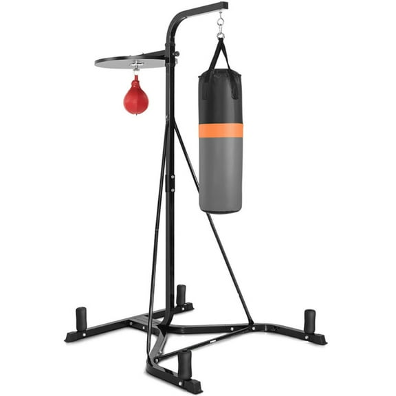 Demifill Heavy Duty Punching Bag Stand, Heavy Duty Boxing Punching Stand With Heavy Bag, Easy Assembly, for Home Gym Fitness, Gray