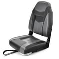 thumbnail image 1 of Demifill High Back Folding Boat Seats with Black Sponge Cushion and Flexible Hinges,Boat Seats High Back, Fold-Down Fishing Boat Chair with Aluminium Hinges for Sightseeing Boat, Outdoor, Gray, 1 of 8