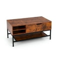 Demifill Lift Top Coffee Table with Hidden Compartment and Removable