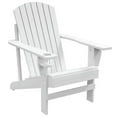 thumbnail image 1 of Demifill Oversized Adirondack Chair, Outdoor Porch Seating, Classic Log Lounge with Built-in Cupholder for Balcony, Yard, Garden, White, 1 of 14