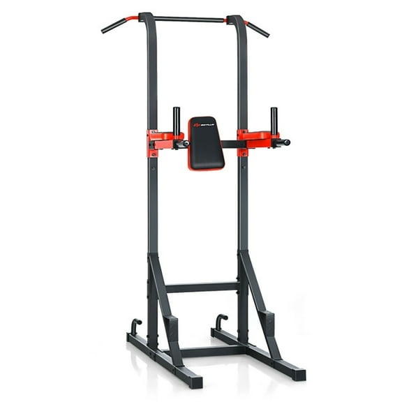 Demifill Power Tower Pull Up Bar Station, Multi-function Power Tower for Full-body Workout, for Home Gym Workout, Heavy Duty Strength Training Fitness Equipment, Black & Red