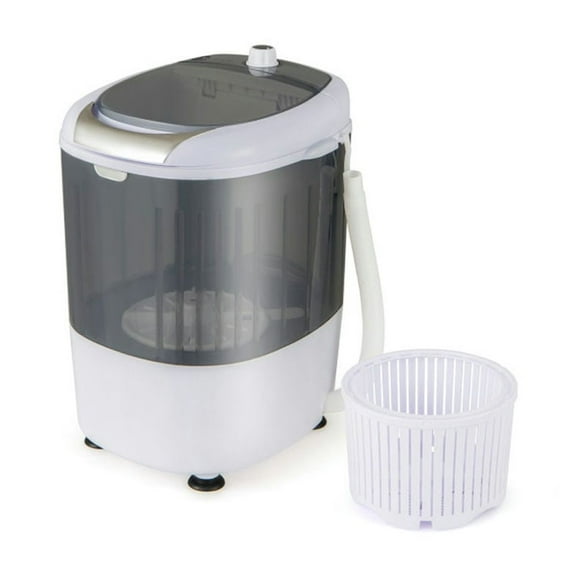 Demifill Semi-Automatic Washer and Spinner Combo with Single Tub, Portable Mini Washing Machine with Powerful Motor, Portable Washing Machine for Indoor, Gray
