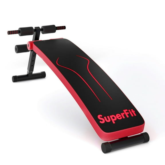 Demifill Sit up Bench, Folding Weight Bench Adjustable Sit-up Board Workout Slant Bench,Folding Adjustable Workout Bench for Ab Exercise, Red