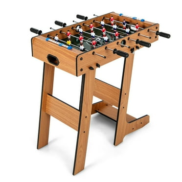 Demifill Space Saving Table Football with Durable Handle and 2 Footballs, Foldable Table, Infinity Game Table for Indoor, Brown