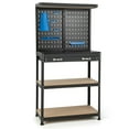 Demifill Tool Storage Workbench with Pegboard with 14 Hanging