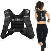 Demifill Weighted Vest, Training Weight Vest Workout Equipment with Adjustable Buckles and Mesh Bag-12 lbs,for Fitness, Strength Training, Running, Body West for Men Women Kids, Black