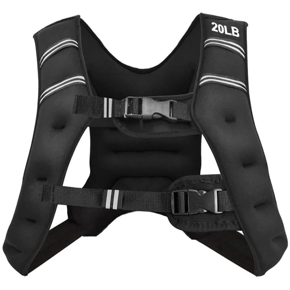 Demifill Weighted Vest, Training Weight Vest Workout Equipment with Adjustable Buckles and Mesh Bag-20 lbs,for Fitness, Strength Training, Running, Body West for Men Women Kids, Black