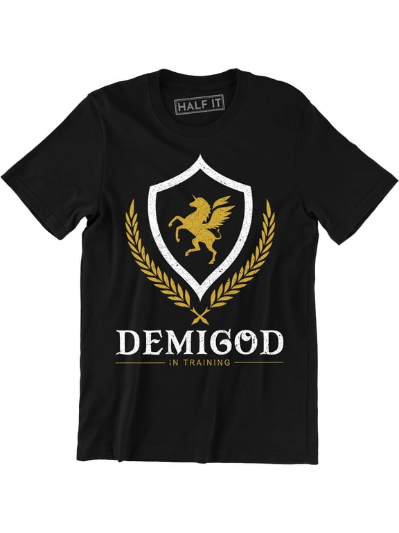 Demigod In Training Pegasus Funny Flying horse Fitness Exercise Mens Tee Shirt
