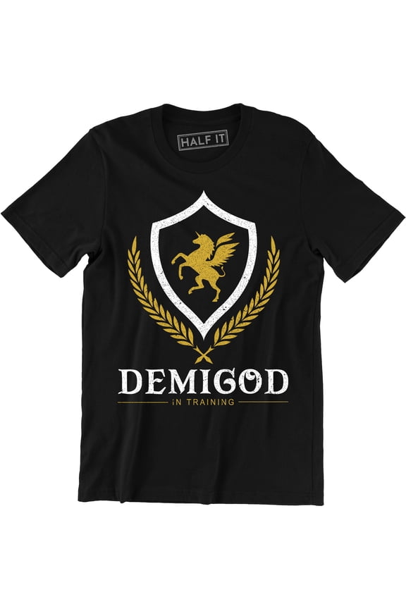 Demigod In Training Pegasus Funny Flying horse Fitness Exercise Mens Tee Shirt