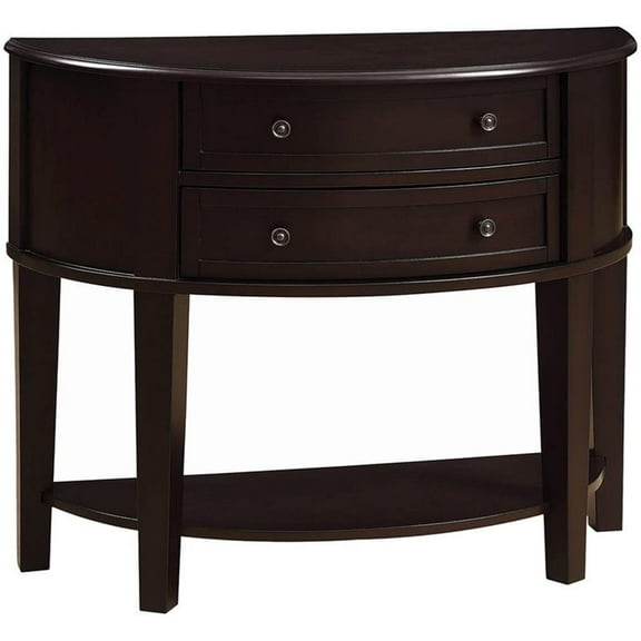 Demilune Entry Sofa Table Cappuccino