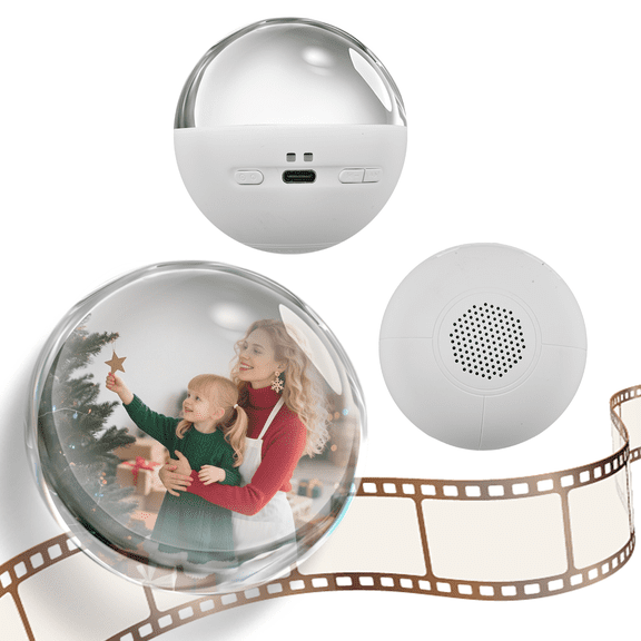 Demine Memory Orb Ball - 2.7" Crystal Ball Video Player, 2026 New Core Memory Sphere Ball Christmas Ornament, Uploadable Videos & Photos, DIY Gift for Anniversary, Birthday