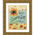 thumbnail image 1 of Deming, Bernadette 19x24 Gold Ornate Wood Framed with Double Matting Museum Art Print Titled - Have a Happy Day, 1 of 4