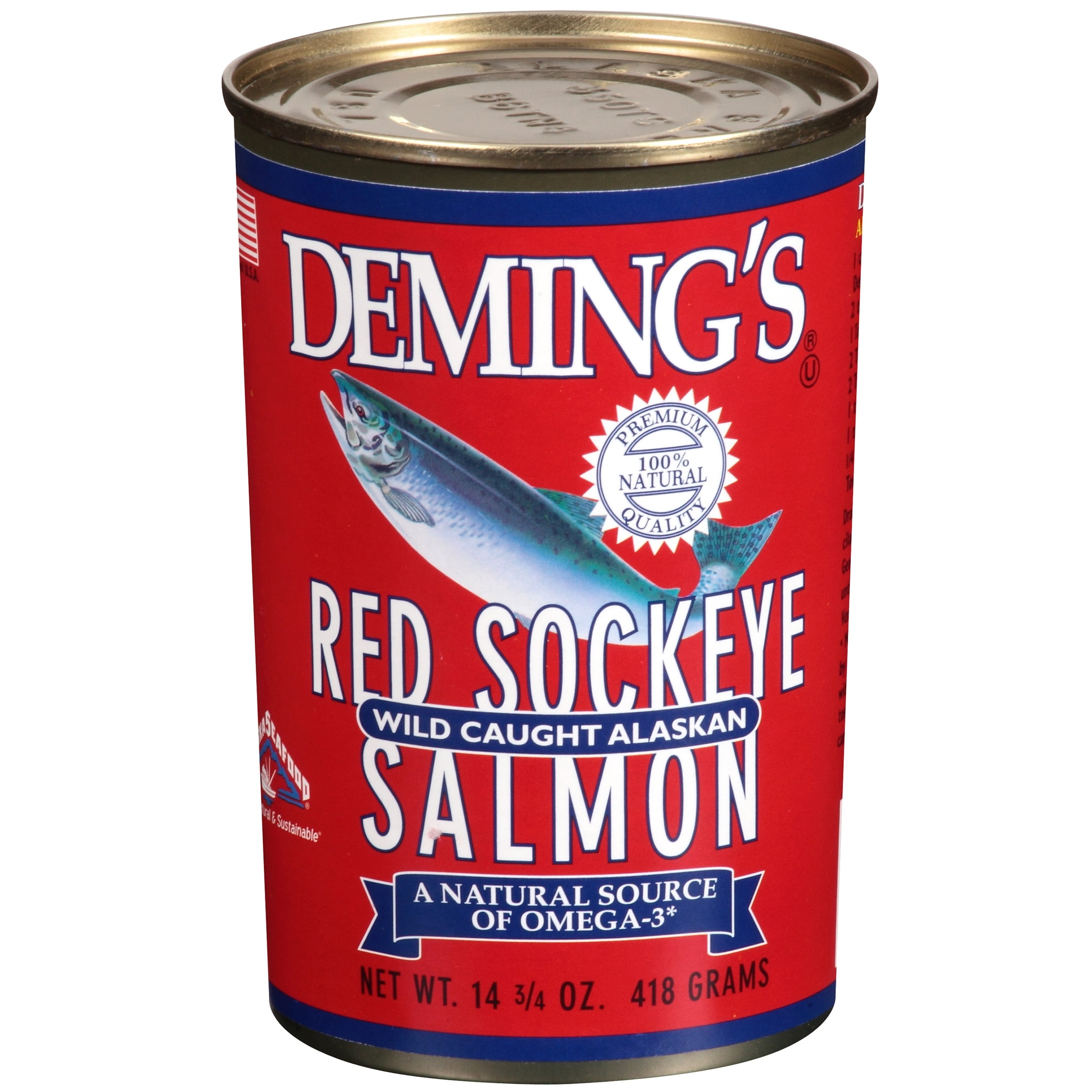 Forkortelse camouflage kom videre Deming's Red Sockeye Wild Caught Alaskan Salmon, 14.75 Oz - Walmart.com