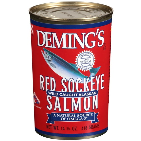 Deming's Red Sockeye Wild Caught Alaskan Canned Salmon, 14.75 Oz