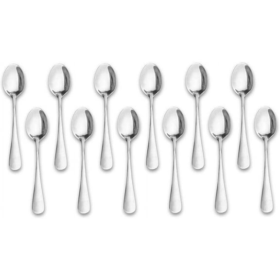Demitasse Espresso Spoons,12-piece Mini Coffee Tiny Stainless Steel Spoons Bistro Small Spoons for Dessert, Tea, Appetizer (4.7Inch)