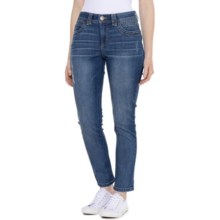 Democracy Destructed Ankle Jeans - Mid Rise, Destructed Blue, 10