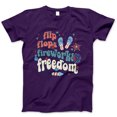 thumbnail image 1 of Flip Flops Fireworks and Freedom T-Shirt – Fun Patriotic 4th of July Tee with Red White Blue Graphic – Summer USA Shirt for Women, Teens, Family BBQs & Firework Nights, 1 of 6