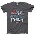 thumbnail image 1 of Flip Flops Fireworks and Freedom T-Shirt – Fun Patriotic 4th of July Tee with Red White Blue Graphic – Summer USA Shirt for Women, Teens, Family BBQs & Firework Nights, 1 of 6