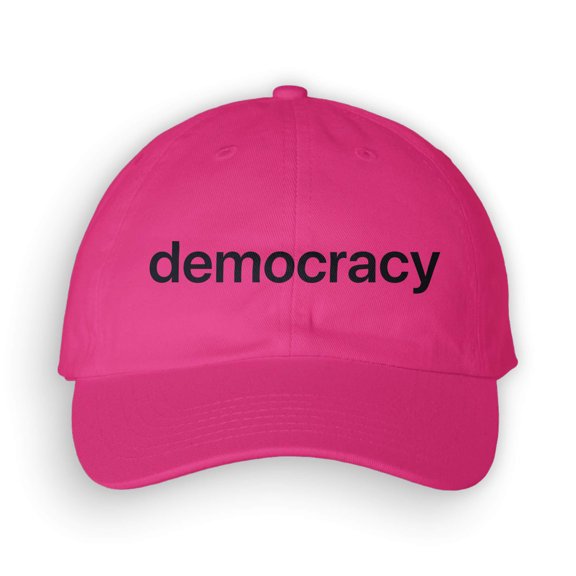 Democracy Hat Democracy Dad Hat Cap 6 Panel Unstructured Buckle Closure Made To Order With Love