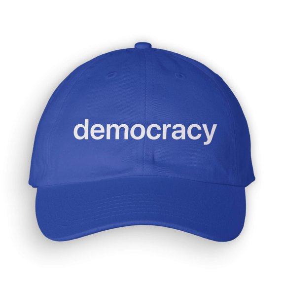 Democracy Hat Democracy Dad Hat Cap 6 Panel Unstructured Buckle Closure Made To Order With Love
