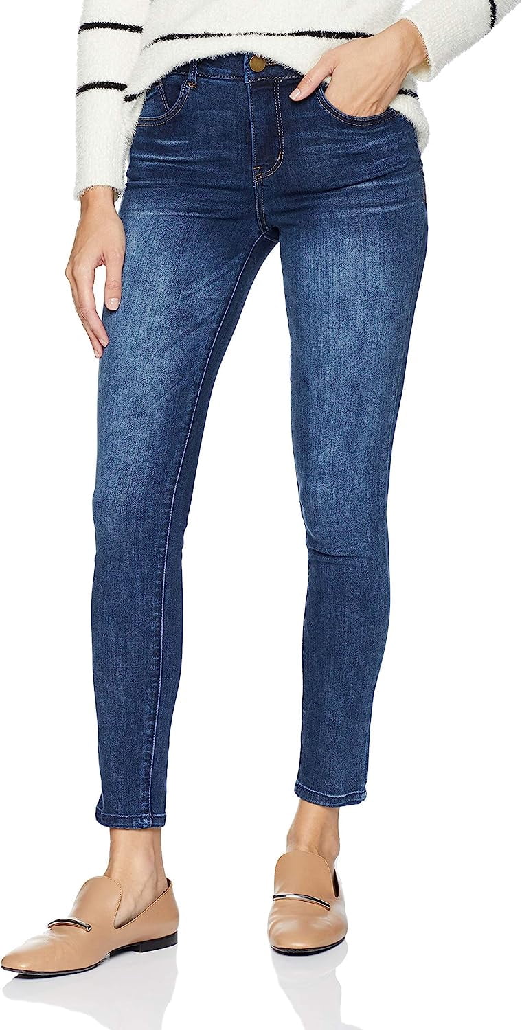 Democracy Damen Donna Ab Solution Crop Jeans – Opaque, Super Stretch, Mit 6 Taschen