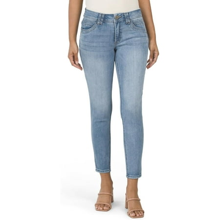 Democracy Women's Ab Solution Vintage Denim Jeans, Ankle Denim Light Blue, 4