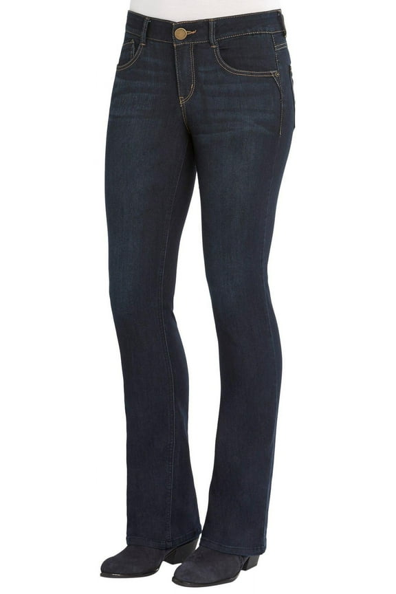 Womens Ab-solution 32'' Itty Bitty Boot Jeans 6 Dark wash