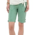 thumbnail image 1 of Democracy Womens Solid Utility Bermuda Shorts Marine Green (size 2), 1 of 3
