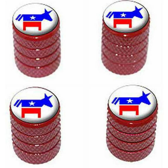 Democrat Democratic Donkey Tire Rim Wheel Aluminum Valve Stem Caps, Multiple Colors