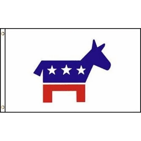 "Democrat" Flag 3X5 Ft Polyester Banner Sign Political Party Us