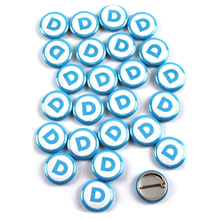 Democrat Logo Pinback Buttons - 1 Inch Round - 25 Pack