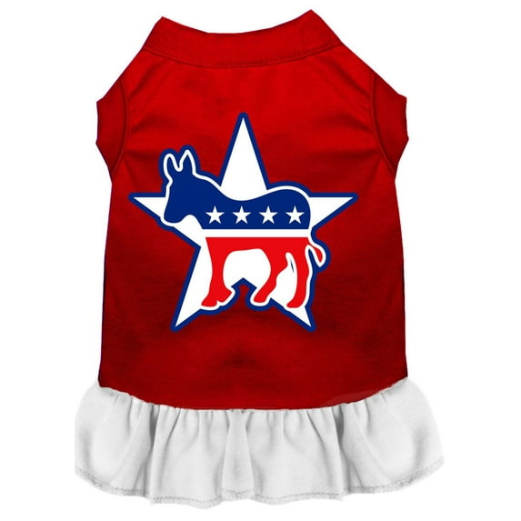 Pet Dog Cat Dress Screen Printed, "Democrat"