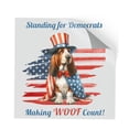 thumbnail image 1 of Democratic Basset Hound Making Woof Count Election 2024 Cutout Transfer Sticker Bassets Dog Breed Lovers Gifts Idea Transparent Decal Art Decor - 01001, 1 of 5