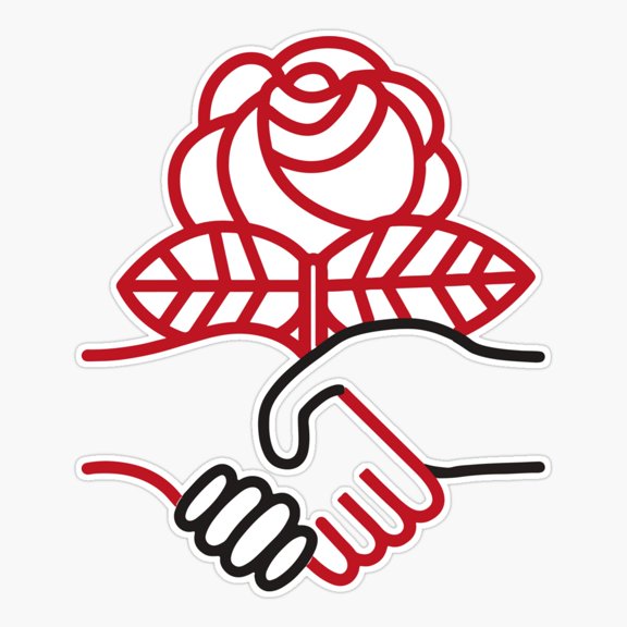 Democratic Button Inspired Sticker