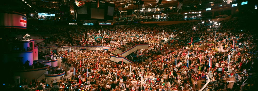 Democratic Convention at Madison Square Garden ClintonGore campaign of 92 Canvas Art - Panoramic Images (27 x 9)