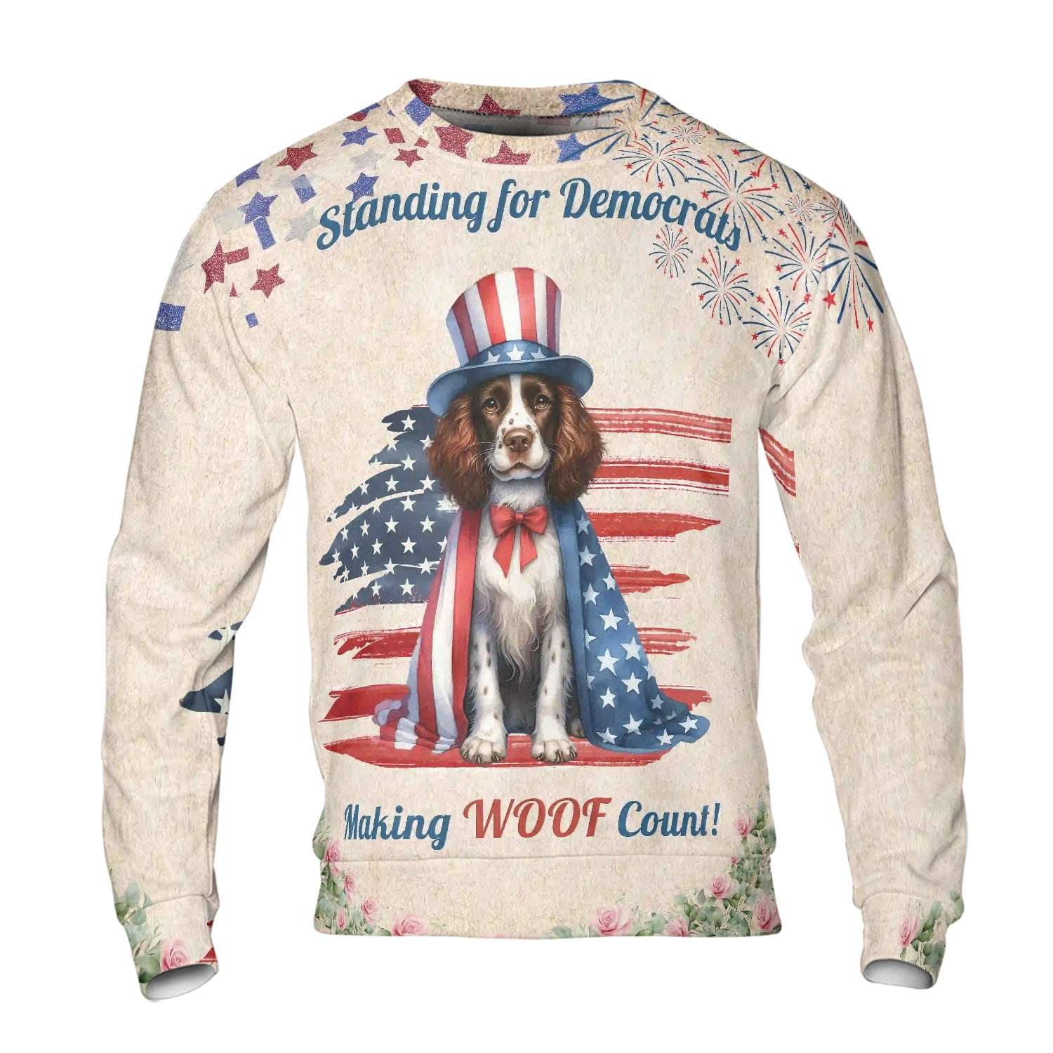 Democratic English Springer Spaniel Making Woof Count Election 2024 All ...