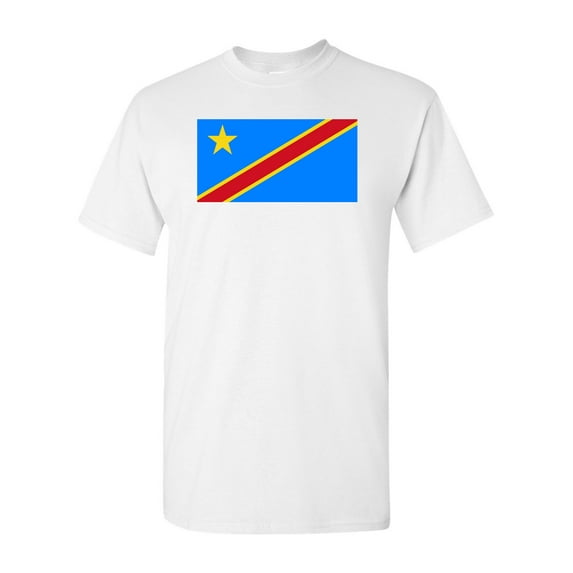 Democratic Republic Of The Congo Country Flag Adult DT T-Shirt Tee
