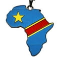 thumbnail image 1 of Democratic Republic of Kongo Flag Pendant Necklace African Map Chain by Dupsie's, 1 of 3