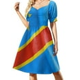 thumbnail image 1 of Democratic Republic of the Congo Flag Sleeveless Dress Party dresses women's clothing korea stylish, 1 of 6