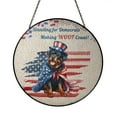 thumbnail image 1 of Democratic Rottweiler Making Woof Count Election 2024 Stained Glass Suncatcher Rottie Dog Lover Gifts Idea Window Hanging Sign Decor - 01001, 1 of 5