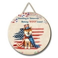 thumbnail image 1 of Democratic Shiba Inu Making Woof Count Election 2024 Round Wood Sign Shibas Dog Lovers Gifts Idea Hanging Wall Home Decor - 01001, 1 of 5
