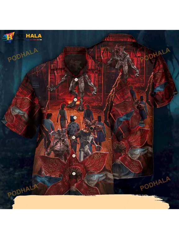 Demogorgon Monster Invading Hawkins 3D Funny Hawaiian Shirt